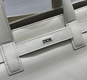 Kitlife Dior Medium Normandie Tote Bag White Dior Icons Calfskin 42x27.5x17cm - 4