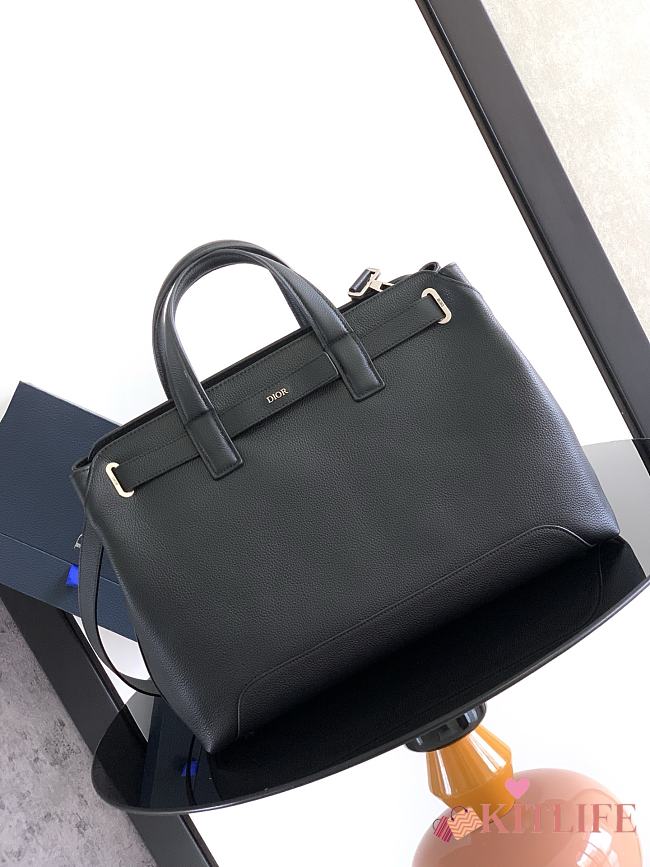 Kitlife Dior Medium Normandie Tote Bag Black Dior Icons Calfskin 42x27.5x17cm  - 1