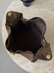 Kitlife Chanel 25C Drawstring Bucket Hobo Bag Dark Brown Suede AS5311 40x30x15cm  - 3
