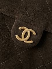 Kitlife Chanel 25C Drawstring Bucket Hobo Bag Dark Brown Suede AS5311 40x30x15cm  - 2