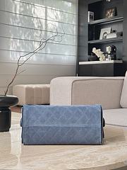 Kitlife Chanel 25C Drawstring Bucket Hobo Bag Blue Suede AS5311 40x30x15cm - 6