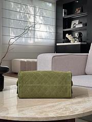 Kitlife Chanel 25C Drawstring Bucket Hobo Bag Dark Green Suede AS5311 40x30x15cm - 6