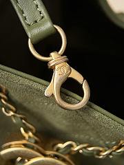 Kitlife Chanel 25C Drawstring Bucket Hobo Bag Dark Green Suede AS5311 40x30x15cm - 5