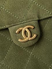 Kitlife Chanel 25C Drawstring Bucket Hobo Bag Dark Green Suede AS5311 40x30x15cm - 2