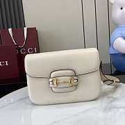 Kitlife Gucci Horsebit 1955 Aura Small Shoulder Bag White 847063 26x17.5x10cm - 1