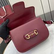 Kitlife Gucci Horsebit 1955 Aura Small Shoulder Bag Red 847063 26x17.5x10cm  - 4