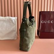 Kitlfie Gucci Beatrix Crossbody Bag Dark Green Suede 850546 40x36x12cm  - 5