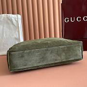 Kitlfie Gucci Beatrix Crossbody Bag Dark Green Suede 850546 40x36x12cm  - 3