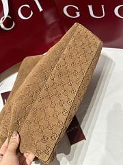 Kitlife Gucci Beatrix Large Tote Bag Brown Embossed GG Suede 850546 40x36x12cm  - 4