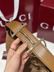 Kitlife Gucci Beatrix Large Tote Bag Brown Embossed GG Suede 850546 40x36x12cm  - 5