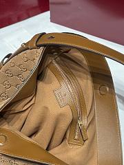 Kitlife Gucci Beatrix Large Tote Bag Brown Embossed GG Suede 850546 40x36x12cm  - 2