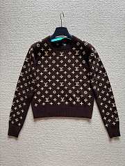 Kitlife Louis Vuitton Monogram Knit Top Brown - 5