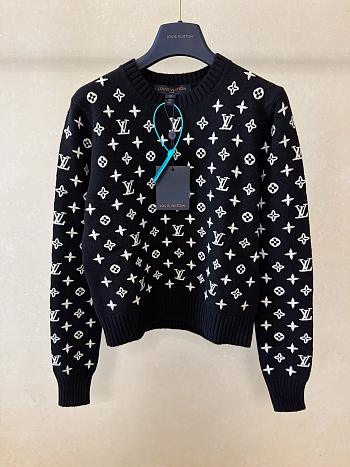 Kitlife Louis Vuitton Monogram Knit Top Black