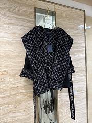 Kitlife Louis Vuitton Belted Short Wrap Pea Coat So Black - 4