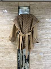 Kitlife Louis Vuitton Belted Short Wrap Pea Coat Beige - 1