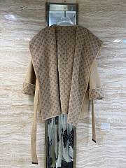 Kitlife Louis Vuitton Belted Short Wrap Pea Coat Beige - 6