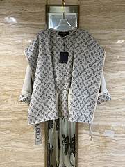 Kitlife Louis Vuitton Belted Short Wrap Pea Coat Grey - 2