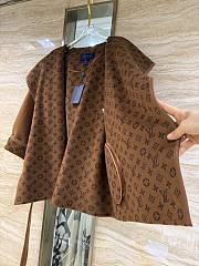 Kitlife Louis Vuitton Belted Short Wrap Pea Coat Brown - 6