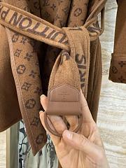 Kitlife Louis Vuitton Belted Short Wrap Pea Coat Brown - 3