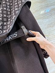 Kitlife Louis Vuitton Belted Short Wrap Pea Coat Dark Brown - 4