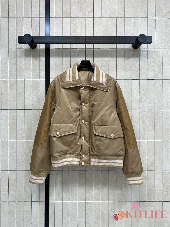 Kitlife Louis Vuitton Brown Nylon Satin Bomber - 1