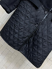 Kitlife Louis Vuitton Wool-trimmed Quilted Hooded Coat Black  - 5