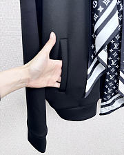 Kitlife Louis Vuitton Monogram Scarf Zip-Up Hoodie Black - 6