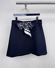 Kitlife Louis Vuitton Monogram Scarf Mini Skirt Black - 1