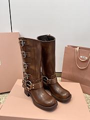 Kitlife Miu Miu Biker Boots Brown - 1