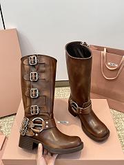 Kitlife Miu Miu Biker Boots Brown - 3