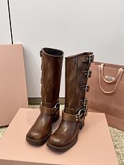 Kitlife Miu Miu Biker Boots Brown - 5