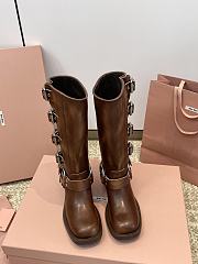 Kitlife Miu Miu Biker Boots Brown - 6