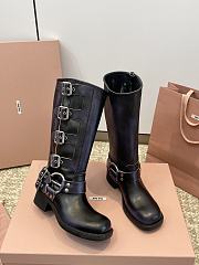 Kitlife Miu Miu Biker Boots Black - 5