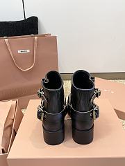 Kitlife Miu Miu Vintage-look Black Leather Ankle Boots - 2