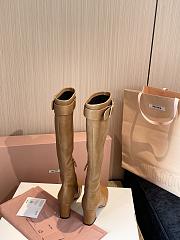 Kitlife Miu Miu Caramel Nappa Leather Boots With Buckle - 6