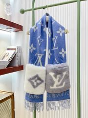 Kitlife Louis Vuitton Cold Reykjavik Scarf Blue 190x46cm  - 1