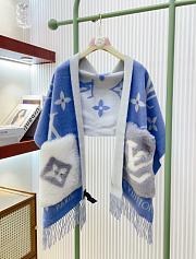 Kitlife Louis Vuitton Cold Reykjavik Scarf Blue 190x46cm  - 5