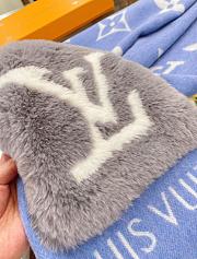 Kitlife Louis Vuitton Cold Reykjavik Scarf Blue 190x46cm  - 4