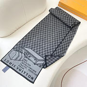 Kitlife Louis Vuitton LV Smash Scarf Grey & Black 180x32cm - 3