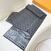 Kitlife Louis Vuitton LV Smash Scarf Grey & Black 180x32cm - 5