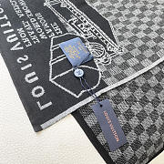 Kitlife Louis Vuitton LV Smash Scarf Grey & Black 180x32cm - 6