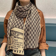 Kitlife Louis Vuitton LV Smash Scarf Brown & Beige 180x32cm  - 1