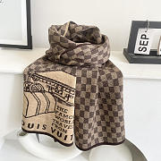 Kitlife Louis Vuitton LV Smash Scarf Brown & Beige 180x32cm  - 5