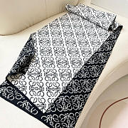 Kitlife Loewe Knitted Cashmere Scarf Black & White 180x32cm - 6