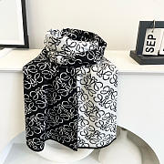 Kitlife Loewe Knitted Cashmere Scarf Black & White 180x32cm - 5