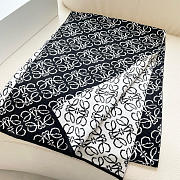 Kitlife Loewe Knitted Cashmere Scarf Black & White 180x32cm - 2