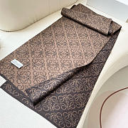 Kitlife Loewe Knitted Cashmere Scarf Brown & Beige 180x32cm - 3