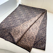 Kitlife Loewe Knitted Cashmere Scarf Brown & Beige 180x32cm - 2