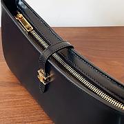 Kitlife Celine Tina Shoulder Bag In Black Shiny Calfskin 123053 25x11.5x2.5cm - 2