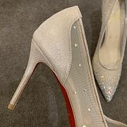 Kitlife Christian Louboutin Follies Mesh and Suede Light Silk Pumps - 3